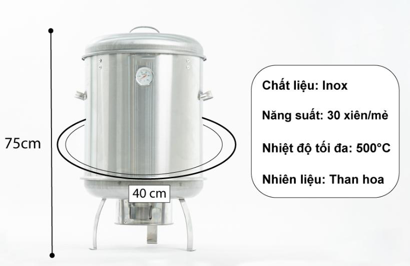 Thông số Sản phẩm Lò quay vịt mini bằng than 40